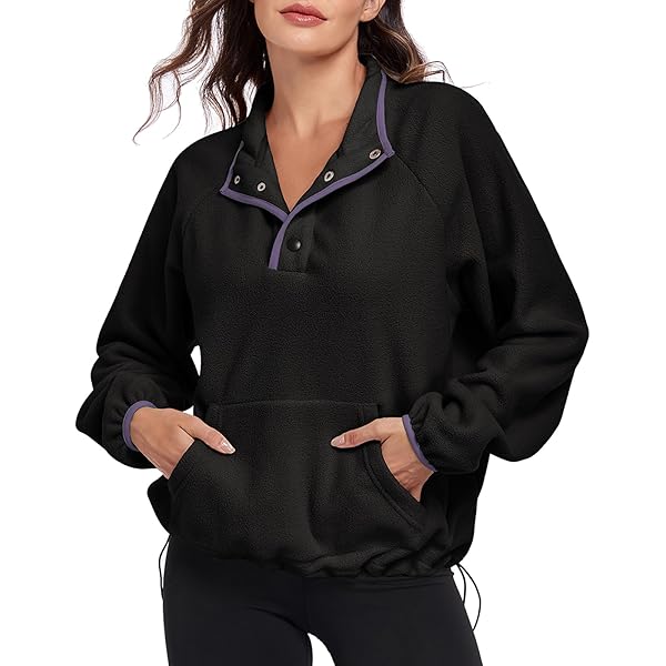 Amazon.com: ANRABESS Women Fuzzy Fleece Pullover Sherpa Sweatshirt